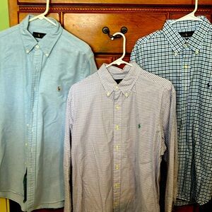 (3) size large Polo dress shirt bundle. Excellent condition, smoke  free home!